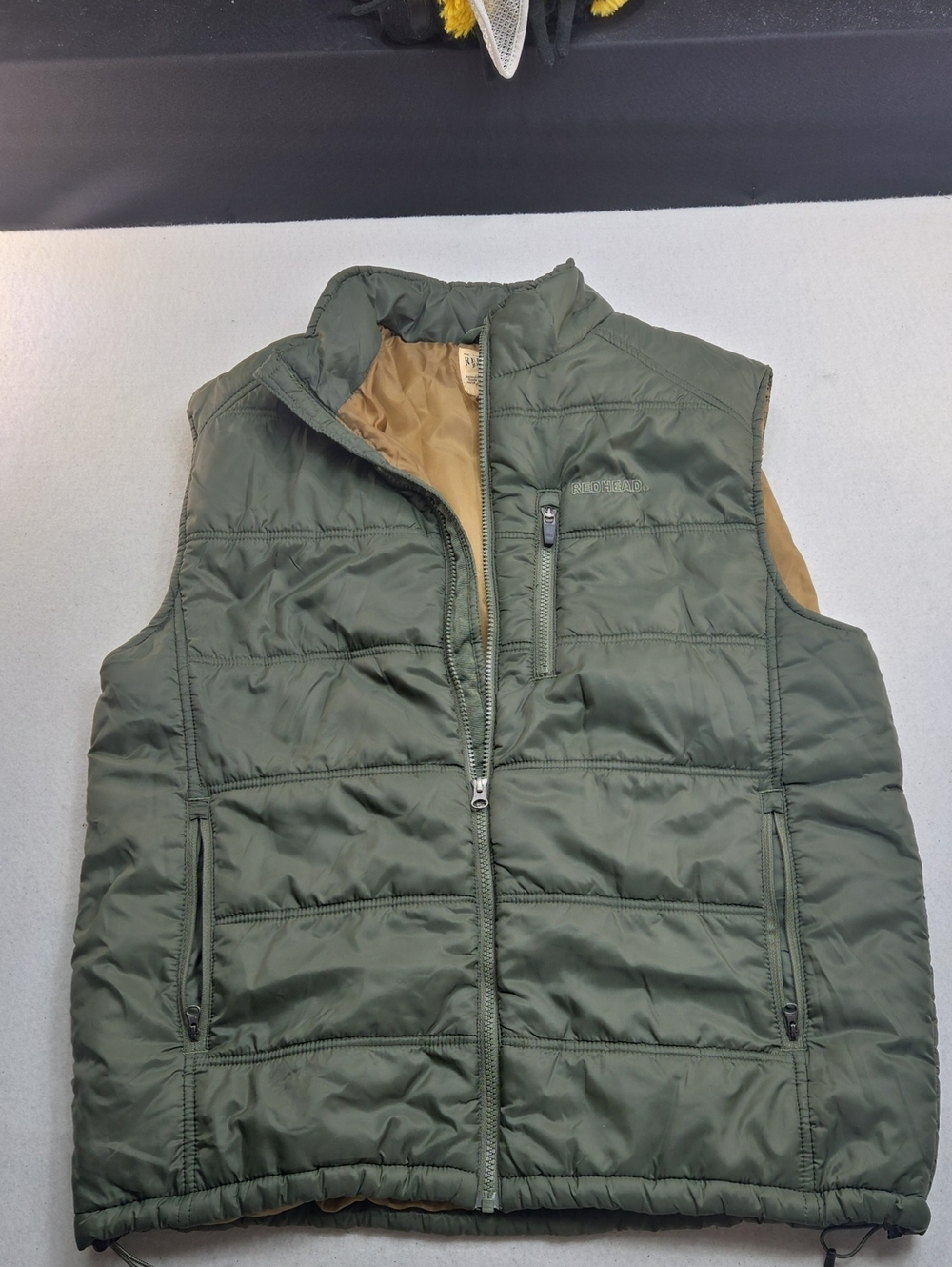 Redhead Men's Quilted Olive Green Puffer Vest